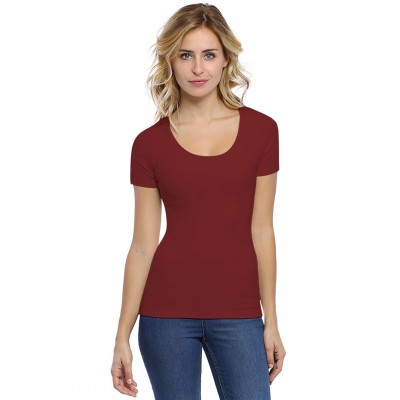 T-shirt col rond doublé devant manches courtes en modal ZAZA03