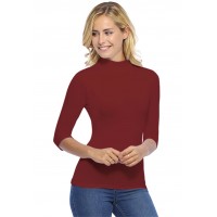 Tee-shirt col montant manches 3-4 en modal PENNY04