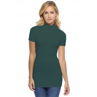 Tee-shirt long col montant et manches courtes en modal PENNY08