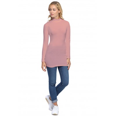 Tee-shirt long col montant et manches longues en modal PENNY10