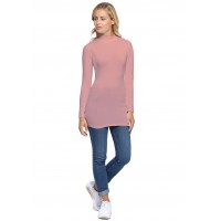 Tee-shirt long col montant et manches longues en modal PENNY10
