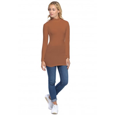 Tee-shirt long col montant et manches longues en modal PENNY10