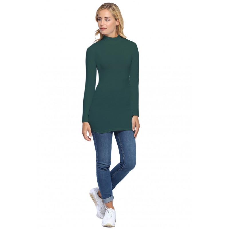 Tee-shirt long col montant et manches longues en modal PENNY10 Tee-shirt long col montant et manches longues en modal PENNY10