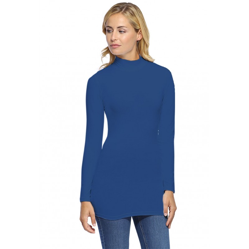 Tee-shirt long col montant et manches longues en modal PENNY10 Tee-shirt long col montant et manches longues en modal PENNY10