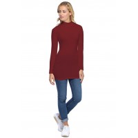 Tee-shirt long col montant et manches longues en modal PENNY10