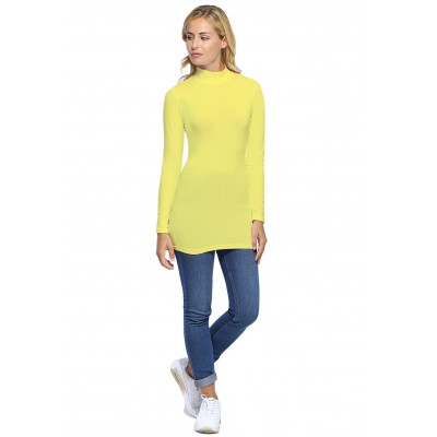 Tee-shirt long col montant et manches longues en modal PENNY10
