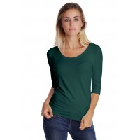 T-shirt col rond manches 3-4 en modal JOE04