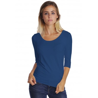 T-shirt col rond manches 3-4 en modal JOE04