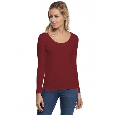 T-shirt col rond bande rapportée manches longues en modal JOE05