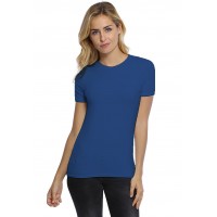 T-shirt coupe droite col ras du cou bande rapportée en modal SACHA03