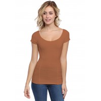 T-shirt avec surpiqures manches courtes en modal CATE02