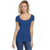 T-shirt avec surpiqures manches courtes en modal CATE02