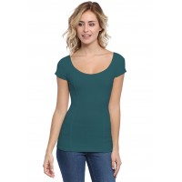 T-shirt avec surpiqures manches courtes en modal CATE02