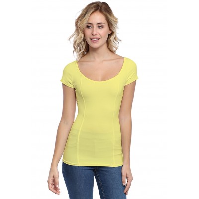 T-shirt avec surpiqures manches courtes en modal CATE02