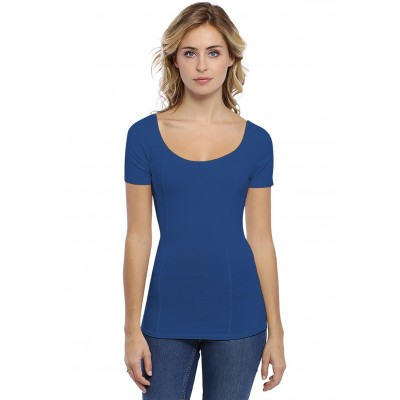 T-shirt avec surpiqures manches courtes en modal CATE03
