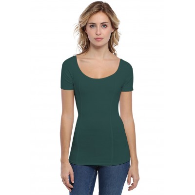T-shirt avec surpiqures manches courtes en modal CATE03