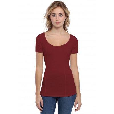 T-shirt avec surpiqures manches courtes en modal CATE03