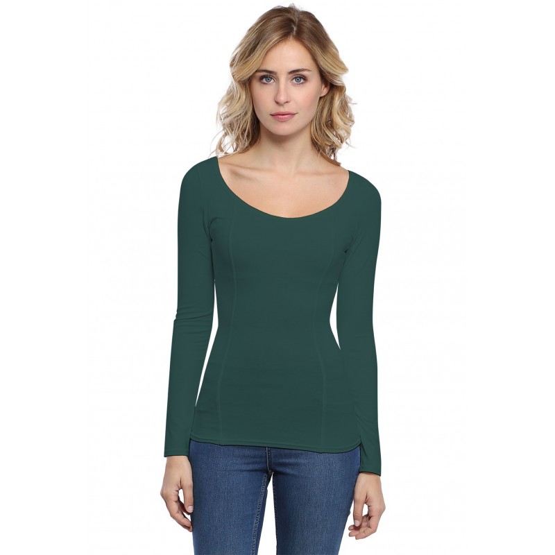 T-shirt avec surpiqures manches longues en modal CATE05 T-shirt avec surpiqures manches longues en modal CATE05