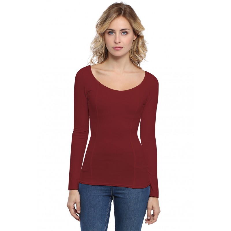 T-shirt avec surpiqures manches longues en modal CATE05 T-shirt avec surpiqures manches longues en modal CATE05