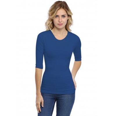 T-shirt ras du cou manches 3-4 en modal KATY04