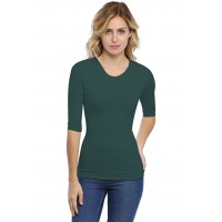 T-shirt ras du cou manches 3-4 en modal KATY04