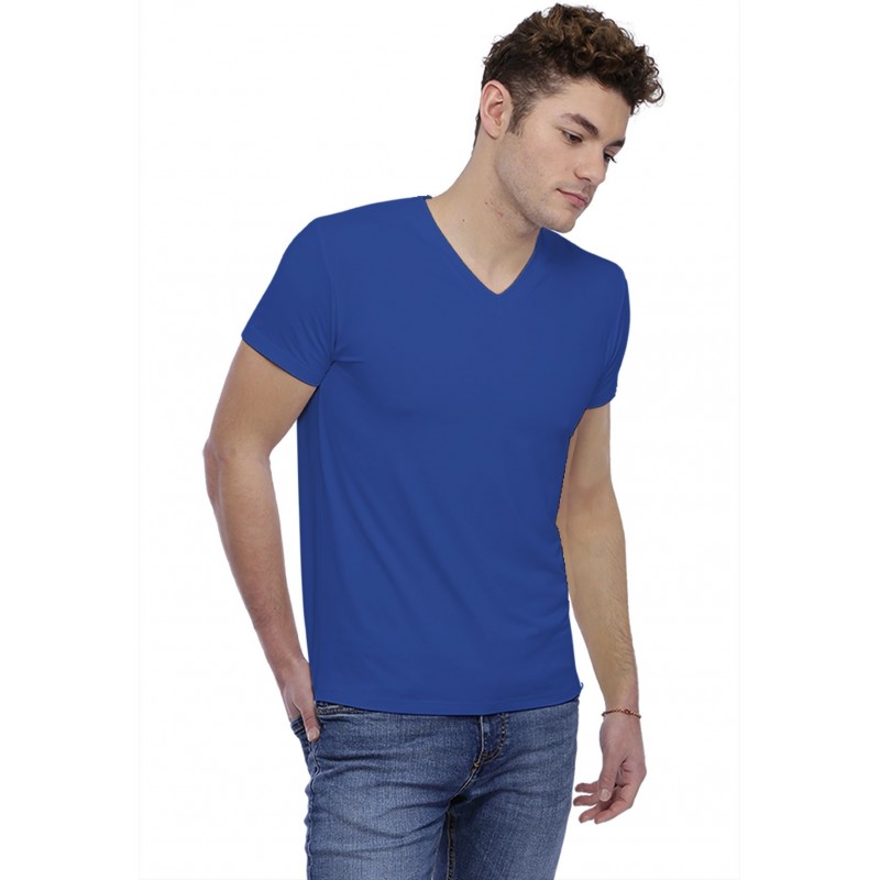 T-shirt col V bande rapportée manches courtes en modal WILL T-shirt col V bande rapportée manches courtes en modal WILL