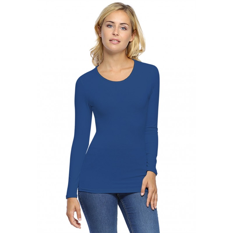 T-shirt ras du cou manches longues en modal KATY05 T-shirt ras du cou manches longues en modal KATY05