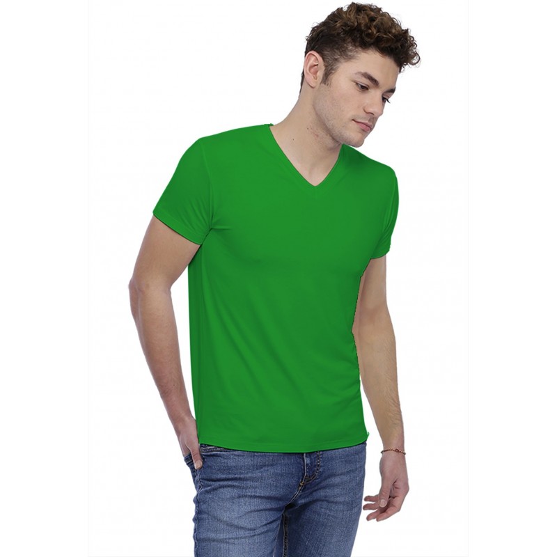T-shirt col V bande rapportée manches courtes en modal WILL T-shirt col V bande rapportée manches courtes en modal WILL