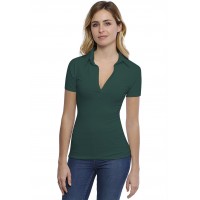 T-shirt col polo manches courtes en modal GLORIA03