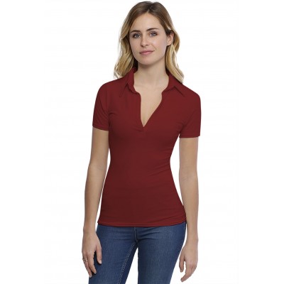 T-shirt col polo manches courtes en modal GLORIA03