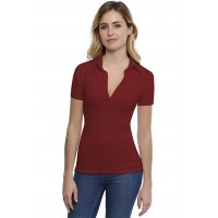 T-shirt col polo manches courtes en modal GLORIA03