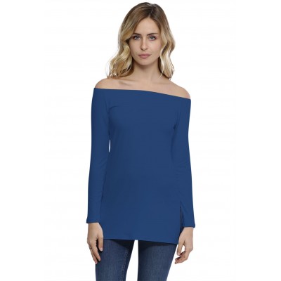 T-shirt long épaules nues en modal LANA