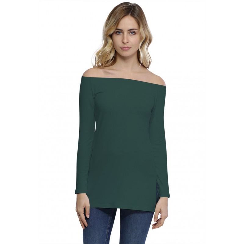 T-shirt long épaules nues en modal LANA T-shirt long épaules nues en modal LANA