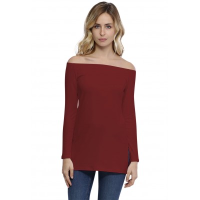 T-shirt long épaules nues en modal LANA