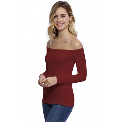 T-shirt épaules nues en modal MANOLO05