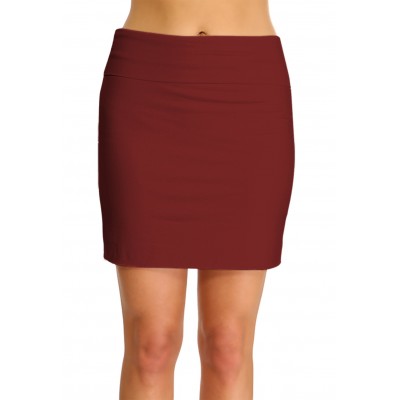 Jupe courte taille élastique en modal AELIS01