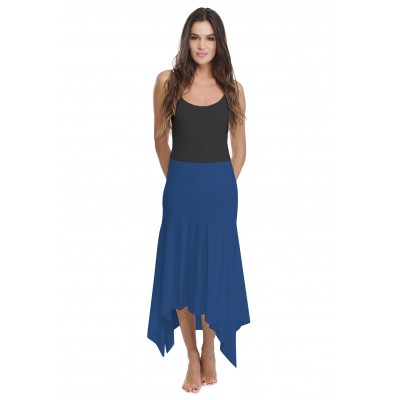 Jupe longue asymétrique en modal KYM