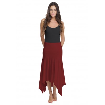 Jupe longue asymétrique en modal KYM