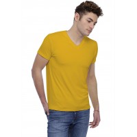 T-shirt col V bande rapportée manches courtes en modal WILL