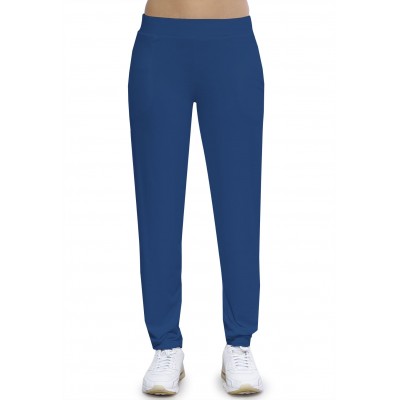 Pantalon coupe fluide taille élastique avec poches en maille modal AURELIE