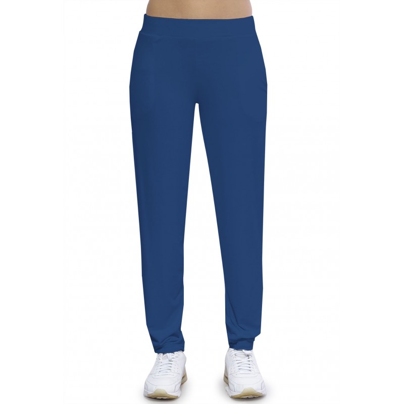 Pantalon coupe fluide taille élastique avec poches en maille modal AURELIE Pantalon coupe fluide taille élastique avec poches en maille modal AURELIE