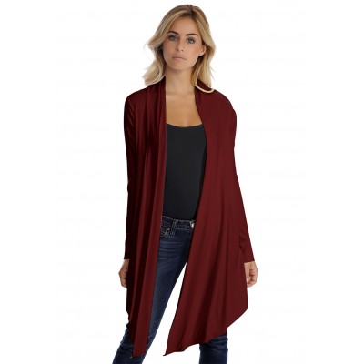 Gilet long manches longues en modal ANNELIE