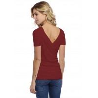 T-shirt cache-coeur manches courtes en modal GERRY01