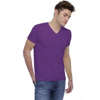 T-shirt col V bande rapportée manches courtes en modal WILL