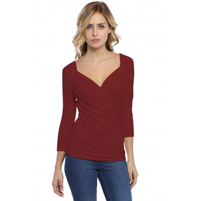 T-shirt cache-coeur manches 3-4 en modal GERRY02