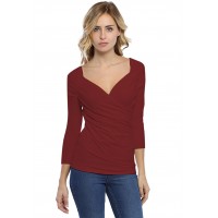 T-shirt cache-coeur manches 3-4 en modal GERRY02