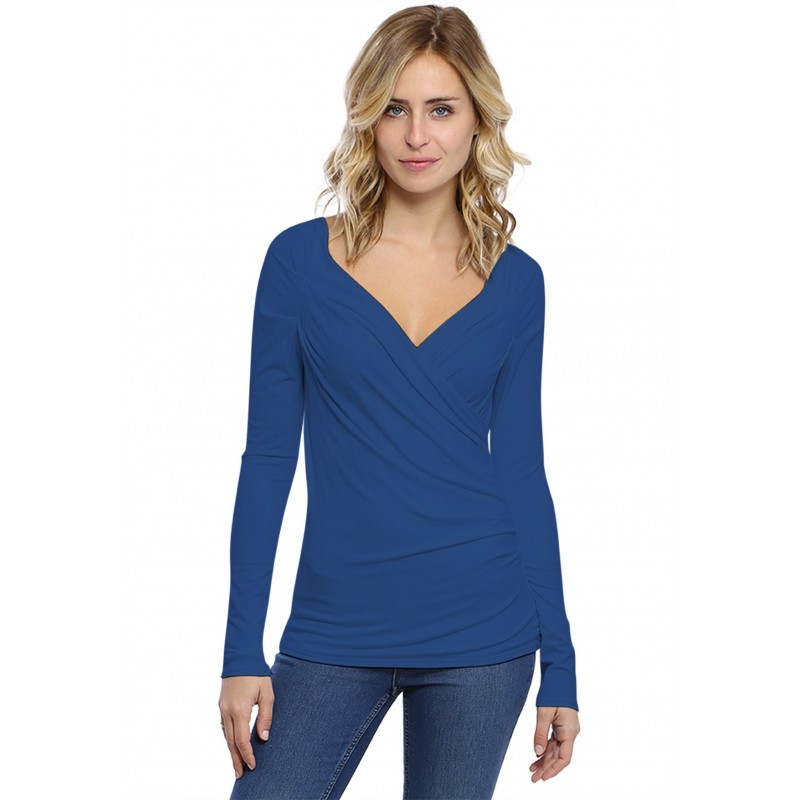 T-shirt cache coeur manches longues en modal GERRY03 T-shirt cache coeur manches longues en modal GERRY03