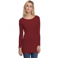 T-shirt long col bateau doublé devant DORIS
