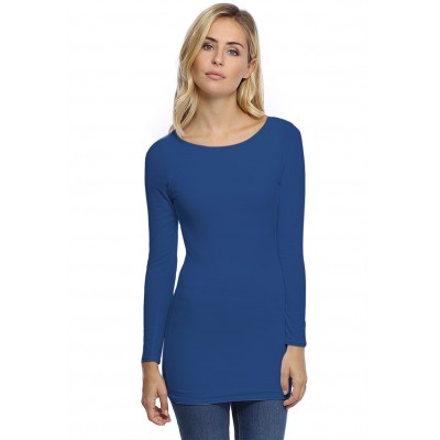 T-shirt long col bateau doublé devant DORIS