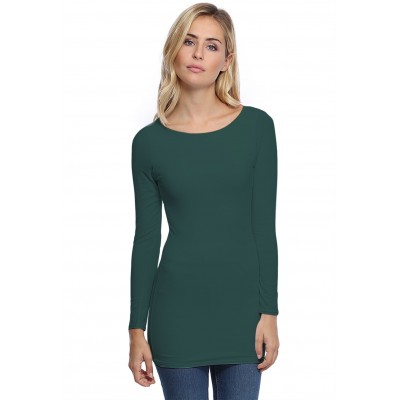 T-shirt long col bateau doublé devant DORIS